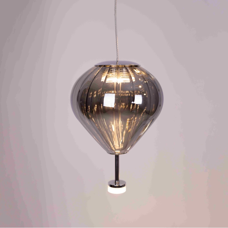 MAXLIGHT P0526D - LED Prigušivi luster na sajli PALLONCINI 11xLED/6W/230V pr. 45 cm prozirna/bež/dimna