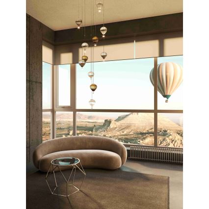 MAXLIGHT P0527 - LED Luster na sajli PALLONCINI 2xLED/3W/230V pr. 12 cm prozirna