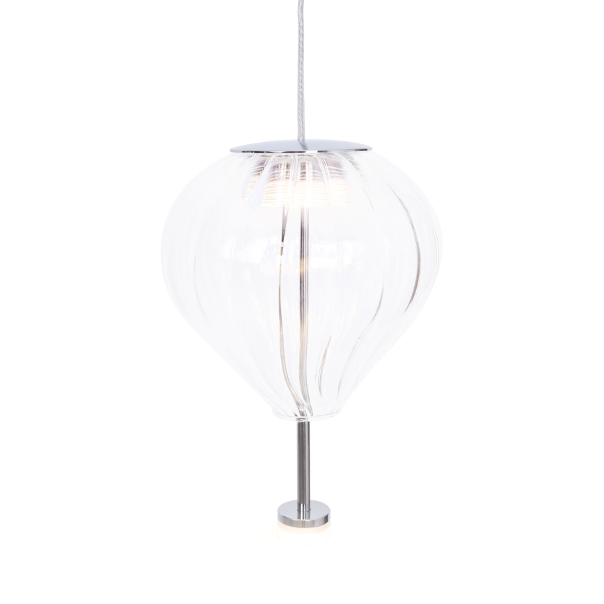 MAXLIGHT P0527 - LED Luster na sajli PALLONCINI 2xLED/3W/230V pr. 12 cm prozirna