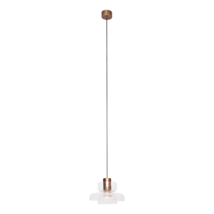 MAXLIGHT P0532 - LED Luster na sajli SIGNATURE LED/8W/230V pr. 22 cm mesing/prozirna