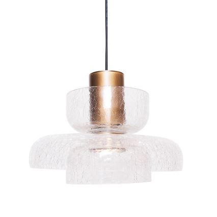 MAXLIGHT P0532 - LED Luster na sajli SIGNATURE LED/8W/230V pr. 22 cm mesing/prozirna