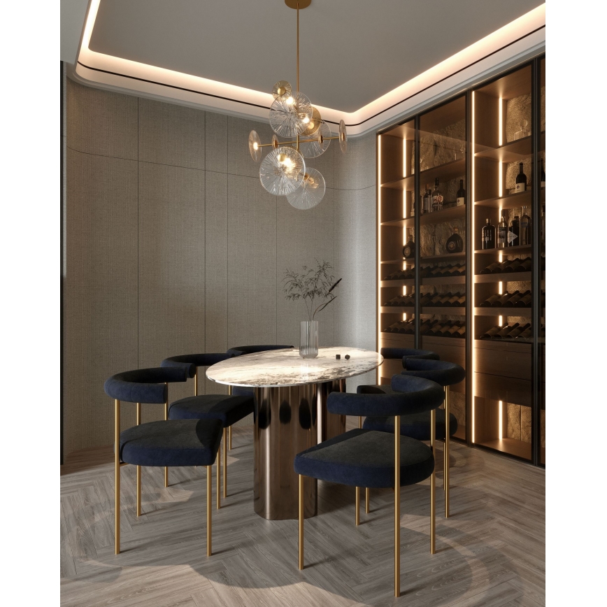 MAXLIGHT P0541 - LED Viseći luster ALLURE 14xLED/5W/230V pr. 60 cm zlatna