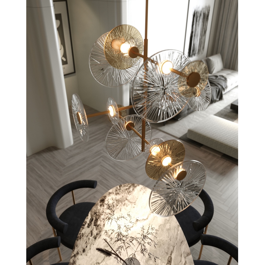 MAXLIGHT P0541 - LED Viseći luster ALLURE 14xLED/5W/230V pr. 60 cm zlatna