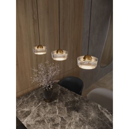 MAXLIGHT P0542 - LED Luster na sajli LIPARI LED/6W/230V pr. 16 cm prozirna