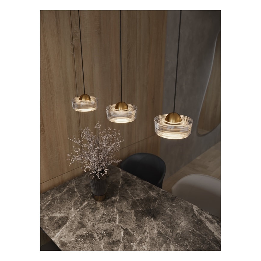 MAXLIGHT P0542 - LED Luster na sajli LIPARI LED/6W/230V pr. 16 cm prozirna