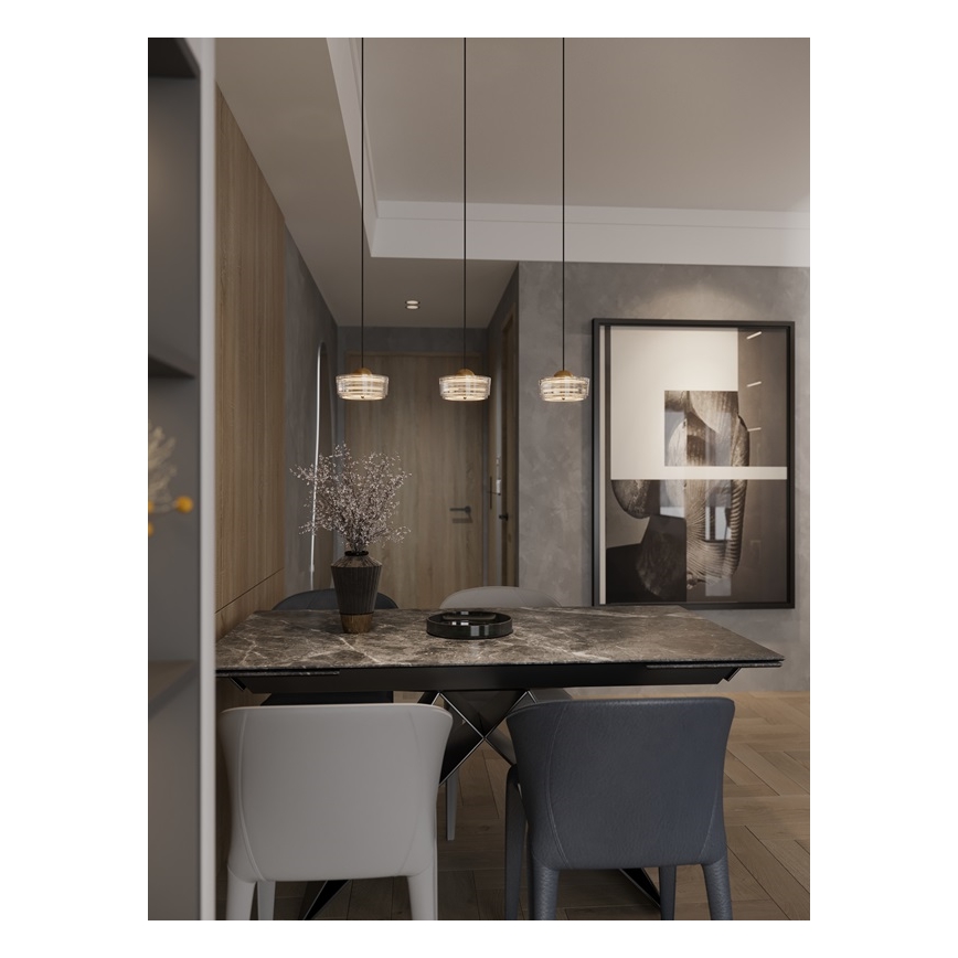 MAXLIGHT P0542 - LED Luster na sajli LIPARI LED/6W/230V pr. 16 cm prozirna