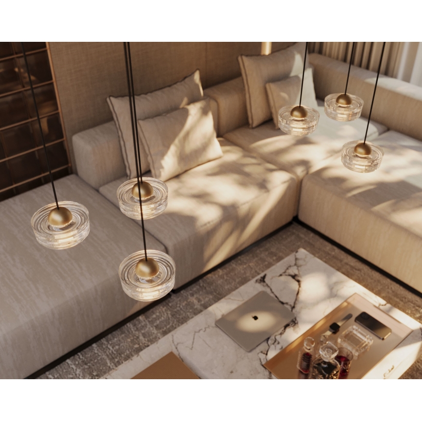 MAXLIGHT P0543 - LED Luster na sajli LIPARI LED/22W/230V pr. 35 cm prozirna