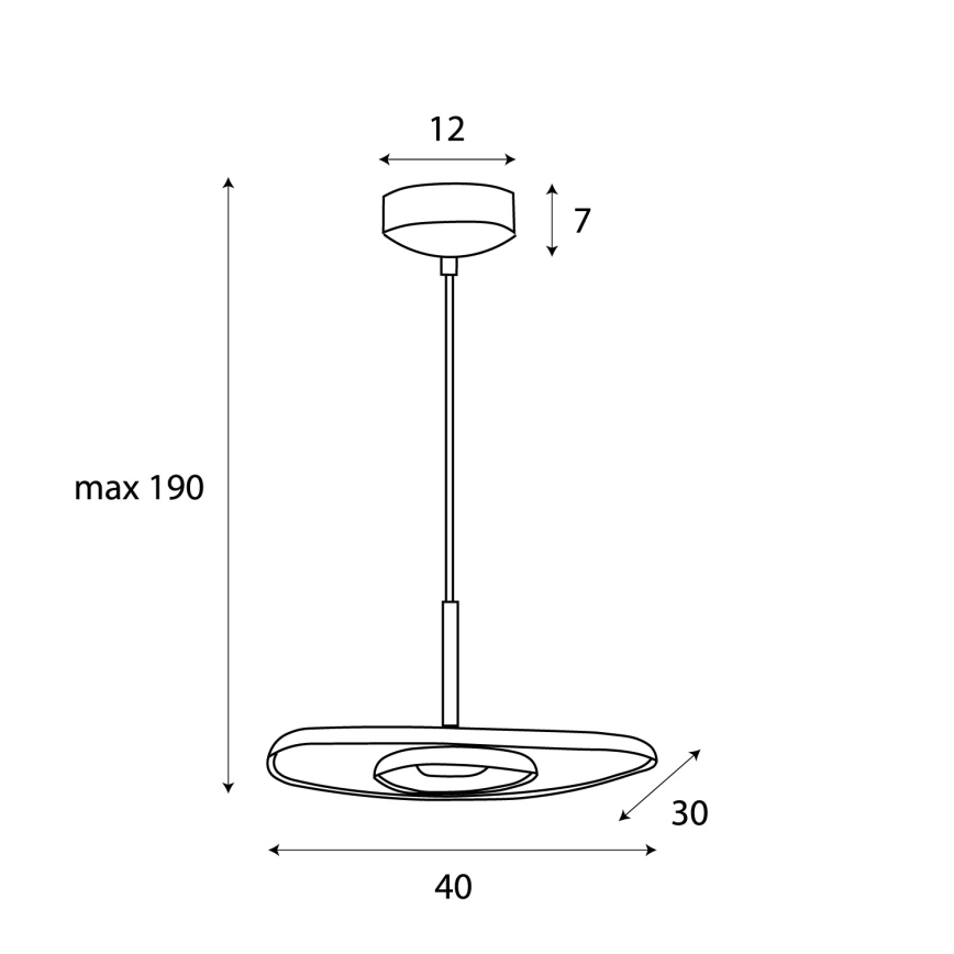 MAXLIGHT P0560 - LED Luster na sajli DEUX LED/5W/230V crna