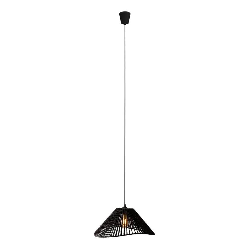 MAXLIGHT P0579 - Luster na sajli AMALFI 1xE27/15W/230V pr. 45 cm crna