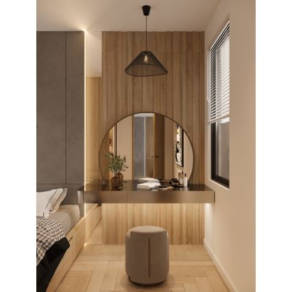 MAXLIGHT P0579 - Luster na sajli AMALFI 1xE27/15W/230V pr. 45 cm crna