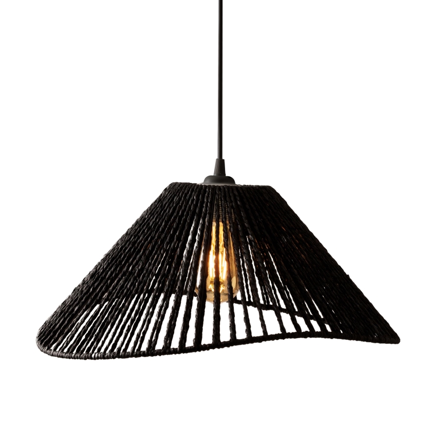 MAXLIGHT P0579 - Luster na sajli AMALFI 1xE27/15W/230V pr. 45 cm crna