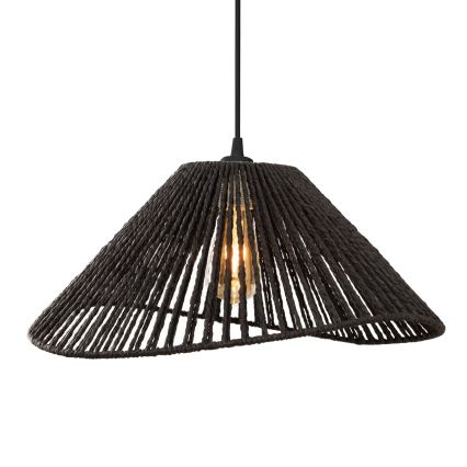 MAXLIGHT P0579 - Luster na sajli AMALFI 1xE27/15W/230V pr. 45 cm crna