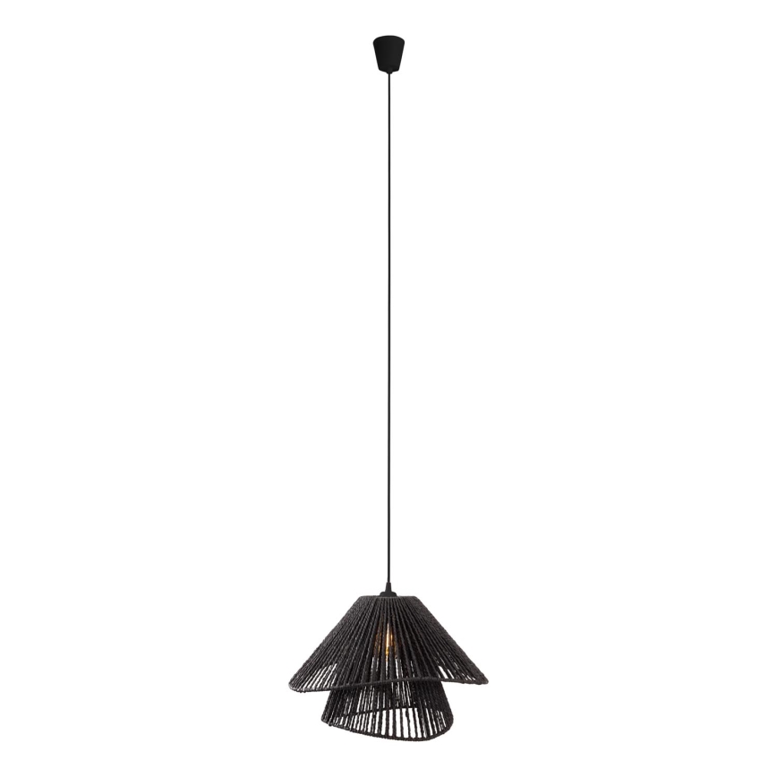 MAXLIGHT P0580 - Luster na sajli AMALFI 1xE27/15W/230V pr. 45 cm crna