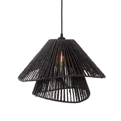 MAXLIGHT P0580 - Luster na sajli AMALFI 1xE27/15W/230V pr. 45 cm crna