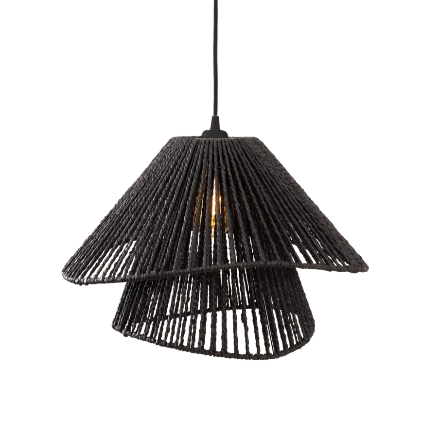 MAXLIGHT P0580 - Luster na sajli AMALFI 1xE27/15W/230V pr. 45 cm crna
