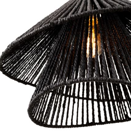 MAXLIGHT P0580 - Luster na sajli AMALFI 1xE27/15W/230V pr. 45 cm crna