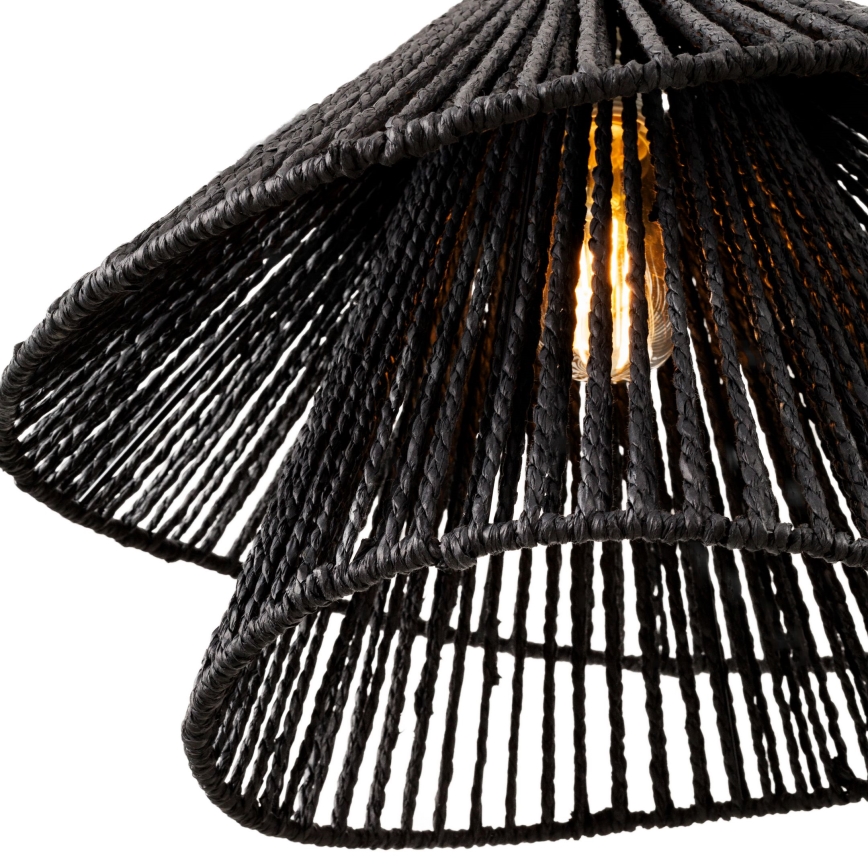 MAXLIGHT P0580 - Luster na sajli AMALFI 1xE27/15W/230V pr. 45 cm crna