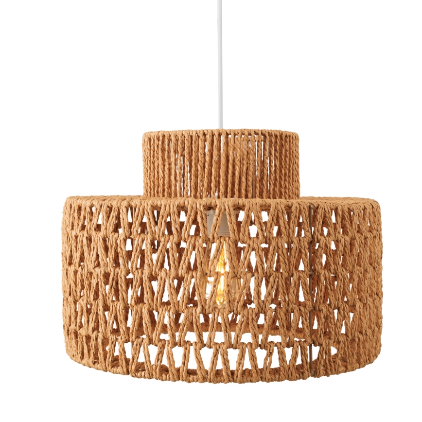 MAXLIGHT P0587 - Luster na sajli RAFFLE 1xE27/15W/230V pr. 40 cm smeđa