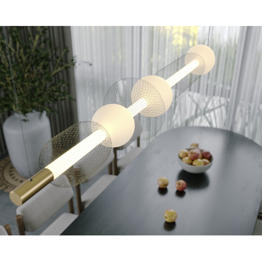 MAXLIGHT P0593 - LED Luster na sajli BORA LED/29W/230V bijela/crna