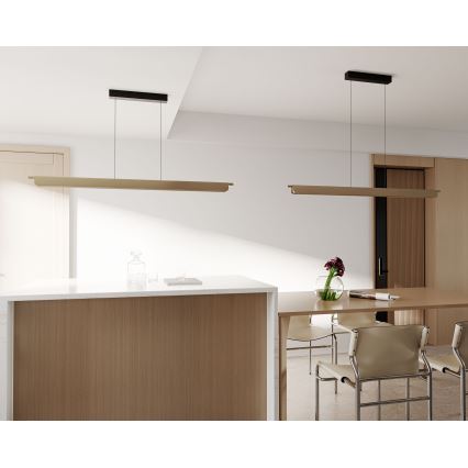 MAXLIGHT P0596 - LED luster s mogućnošću prigušenja na sajli JO-JO LED/40W/230V 2700/4500/5500K zlatna