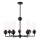 MAXLIGHT P0632 - Luster na štapu NOVA 7xG9/7W/230V Ø 70 cm crna