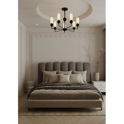 MAXLIGHT P0632 - Luster na štapu NOVA 7xG9/7W/230V Ø 70 cm crna