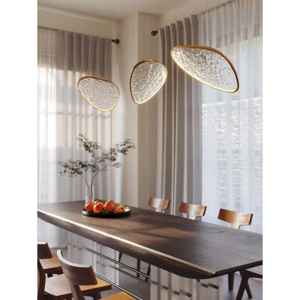 MAXLIGHT P0637D - LED luster na sajli EMPIRE LED/17W/230V zlatni