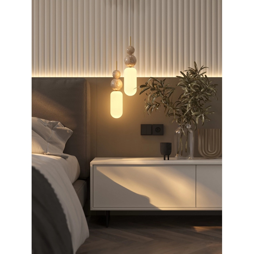 MAXLIGHT P0642 - Luster na sajli NOVA 1xG9/12W/230V Ø 12 cm zlatni