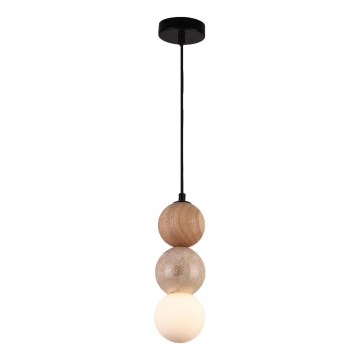 MAXLIGHT P0664 - Luster na sajli ALICE 1xG9/7W/230V Ø 10 cm crna/bež