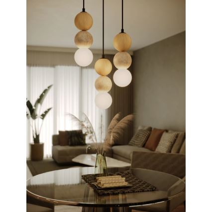 MAXLIGHT P0664 - Luster na sajli ALICE 1xG9/7W/230V Ø 10 cm crna/bež