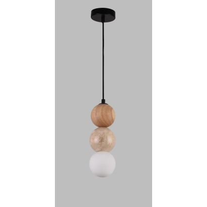 MAXLIGHT P0664 - Luster na sajli ALICE 1xG9/7W/230V Ø 10 cm crna/bež
