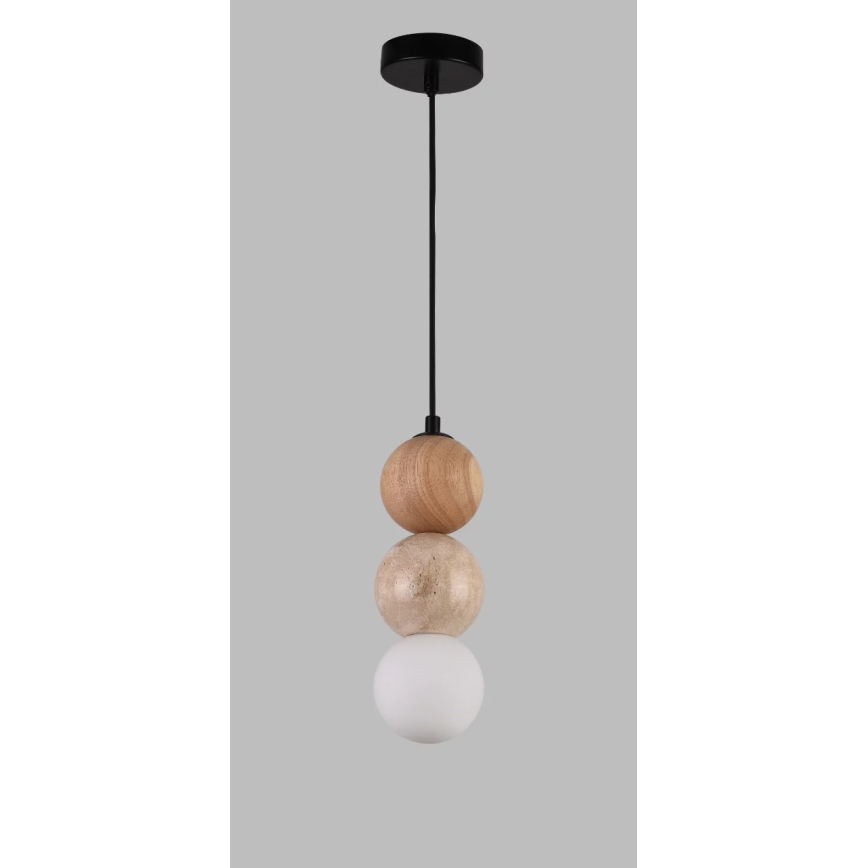 MAXLIGHT P0664 - Luster na sajli ALICE 1xG9/7W/230V Ø 10 cm crna/bež