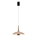 MAXLIGHT P0674 - LED luster na sajli MANUKA LED/12W/230V Ø 28 cm zlatna/bež