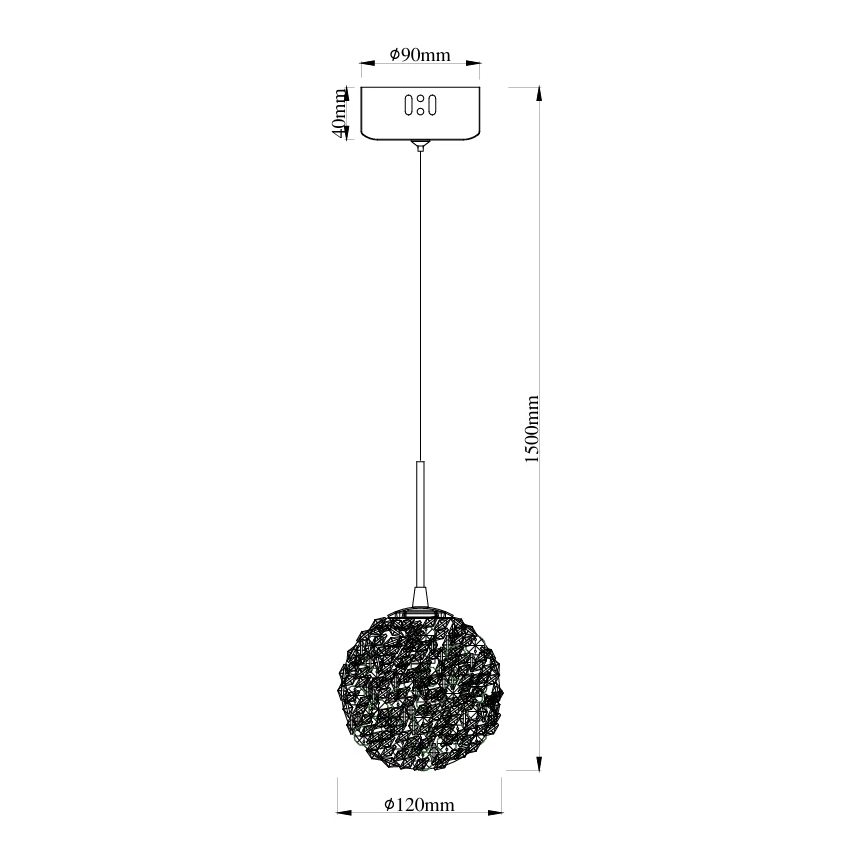 MAXLIGHT P0679 - Luster na sajli RITA 1xG9/5W/230V Ø 12 cm zlatni