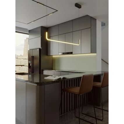 MAXLIGHT PO644 - LED viseći luster na sajli URUS LED/17W/230V crna