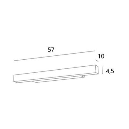 MAXLIGHT W0264 - LED Prigušiva rasvjeta za ogledalo u kupaonici LINEAR LED/18W/230V 57 cm IP44 crna