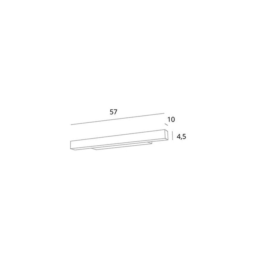 MAXLIGHT W0264 - LED Prigušiva rasvjeta za ogledalo u kupaonici LINEAR LED/18W/230V 57 cm IP44 crna