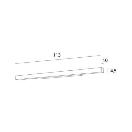 MAXLIGHT W0266 - LED Prigušiva rasvjeta za ogledalo u kupaonici LINEAR LED/36W/230V 113,5 cm IP44 crna