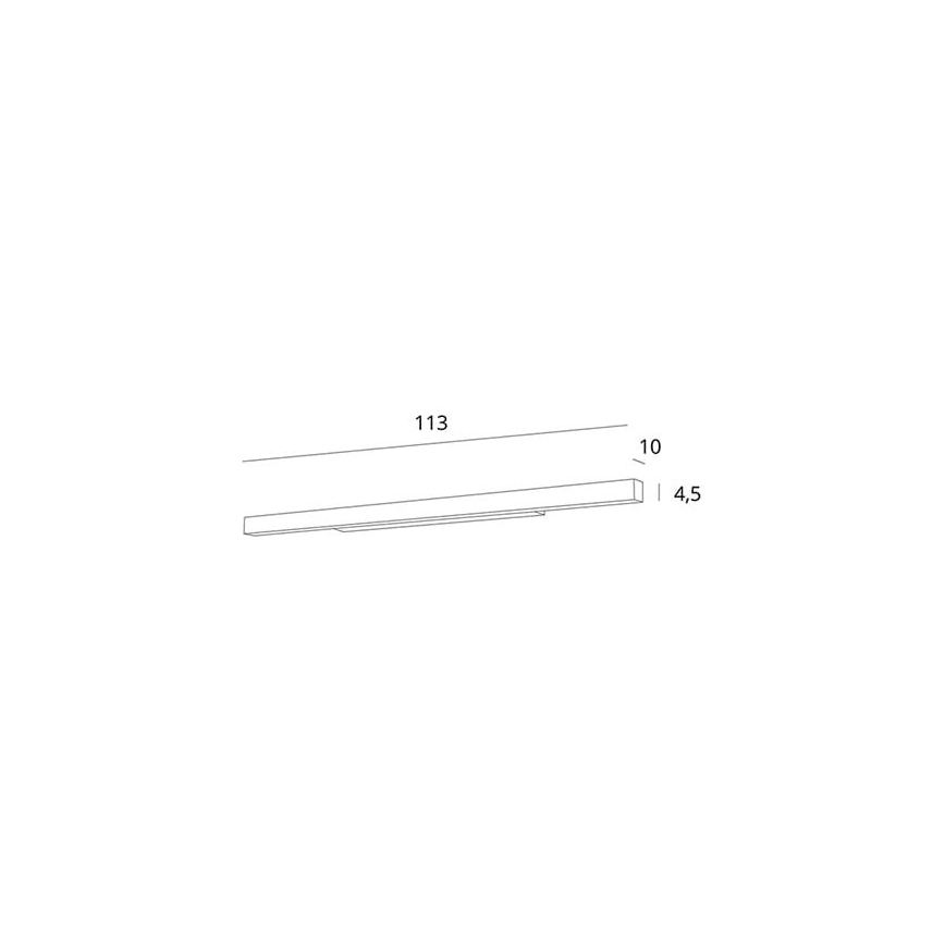 MAXLIGHT W0266 - LED Prigušiva rasvjeta za ogledalo u kupaonici LINEAR LED/36W/230V 113,5 cm IP44 crna