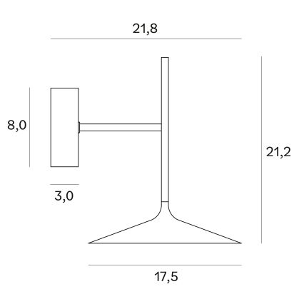 MAXLIGHT W0303 - LED Zidna lampa HANA LED/6W/230V crna