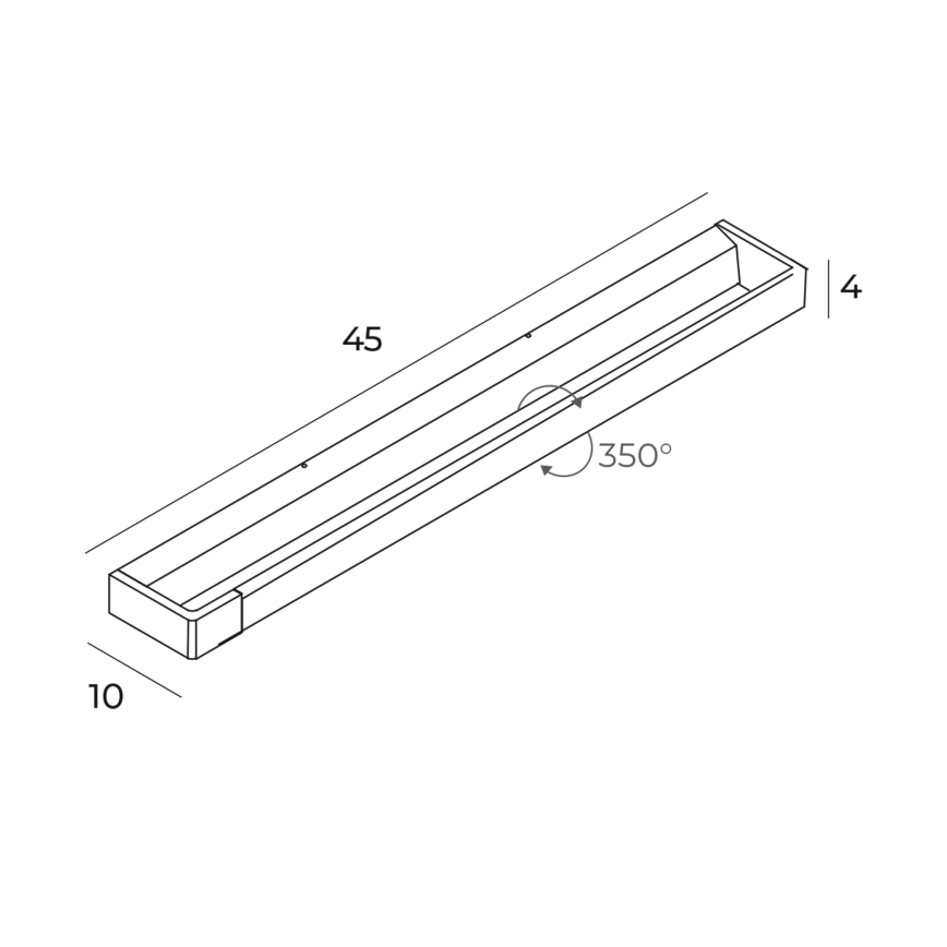 MAXLIGHT W0318 - LED Zidna svjetiljka za kupaonicu FLINK LED/12W/230V 45 cm IP44 zlatna
