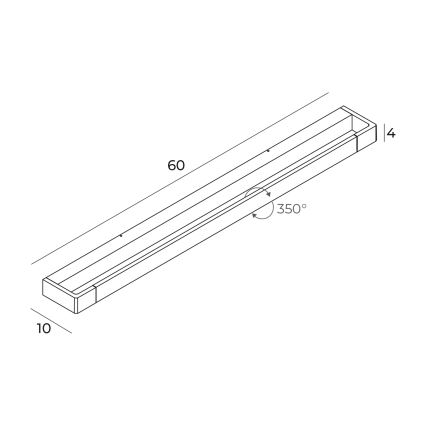 MAXLIGHT W0319 - LED Zidna svjetiljka za kupaonicu FLINK LED/18W/230V 60 cm IP44 zlatna