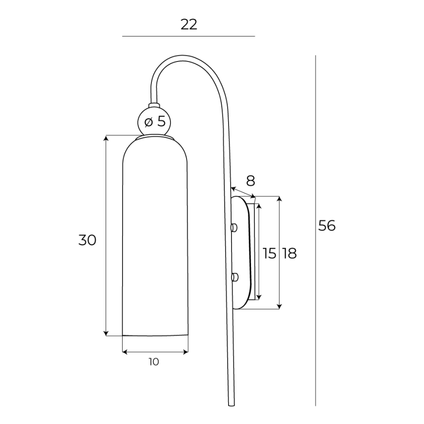 MAXLIGHT W0332 - Zidna lampa CAMPANILA 1xE27/40W/230V mesing/bež