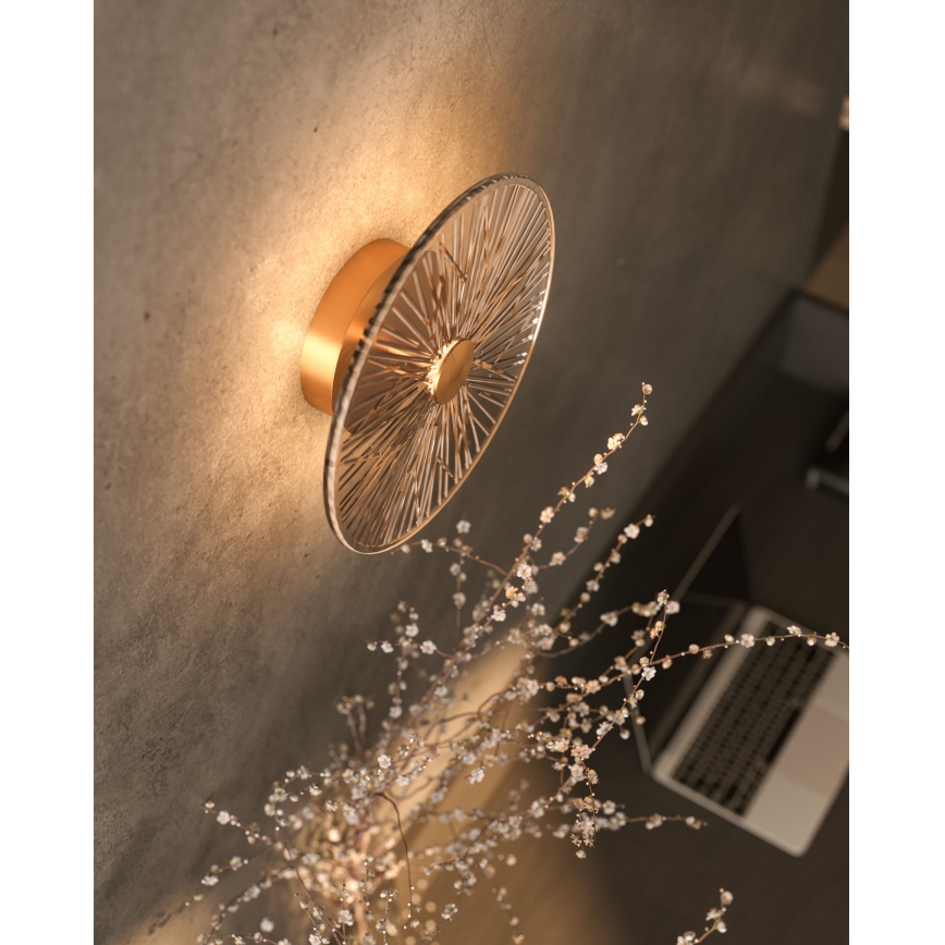 MAXLIGHT W0356 - LED Zidna svjetiljka ALLURE LED/5W/230V pr. 28 cm zlatna/prozirna
