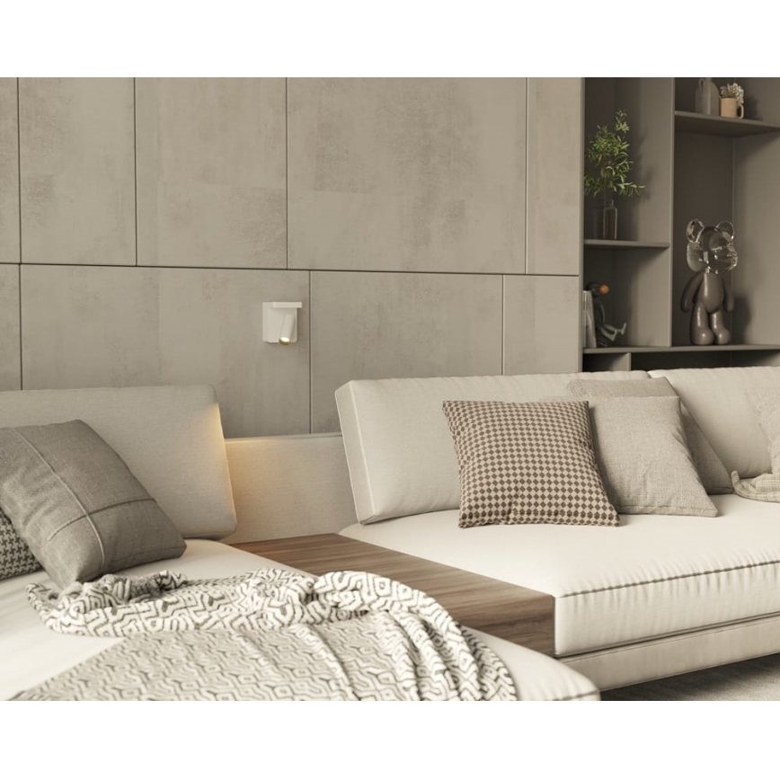 MAXLIGHT W0373 - LED Zidna reflektorska svjetiljka s bežičnim punjenjem LOFER LED/7W/230V bijela