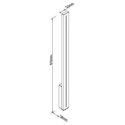 MAXLIGHT W0460 - LED Vanjska zidna svjetiljka MOENA LED/15W/230V CRI 93 IP65 crna