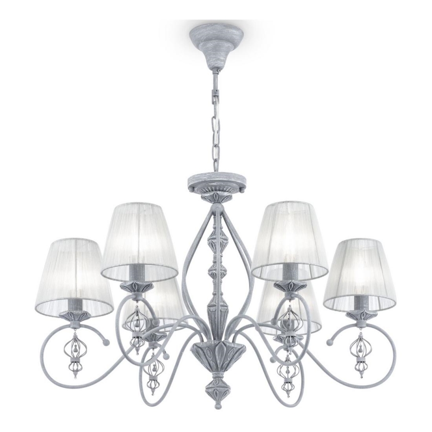 Maytoni ARM154-06-S - Luster na lancu MONSOON 6xE14/40W/230V