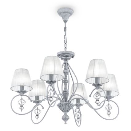 Maytoni ARM154-06-S - Luster na lancu MONSOON 6xE14/40W/230V