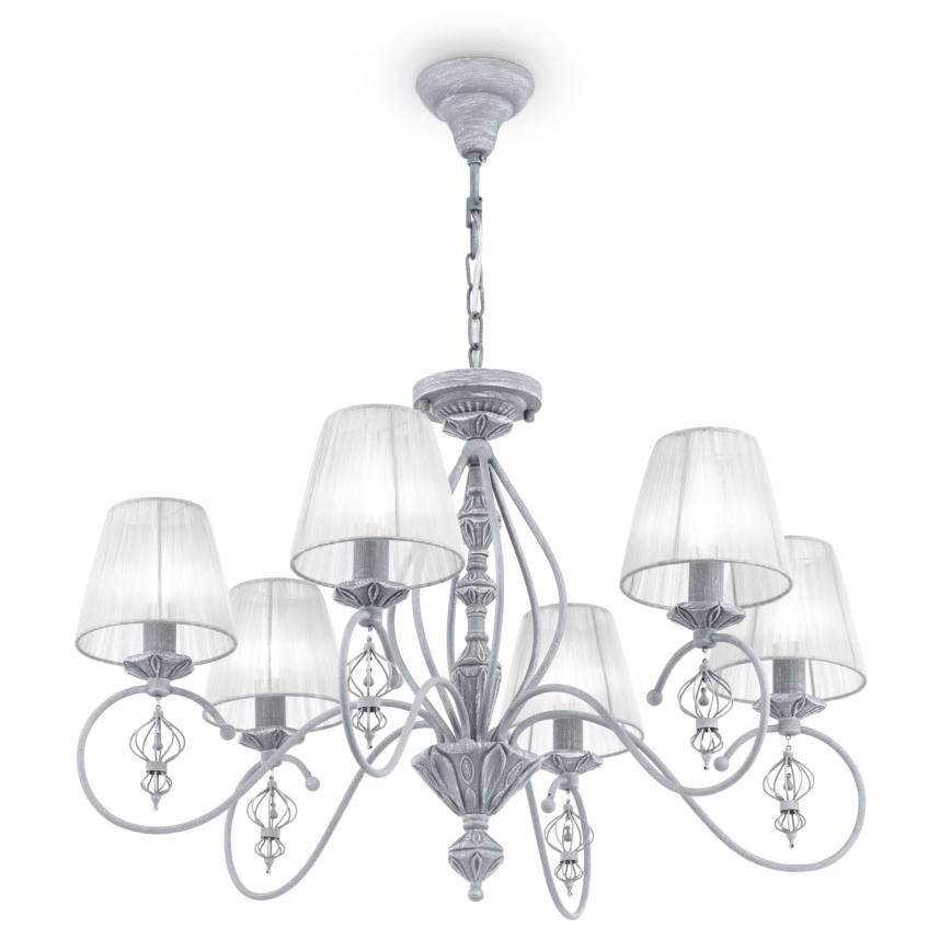 Maytoni ARM154-06-S - Luster na lancu MONSOON 6xE14/40W/230V