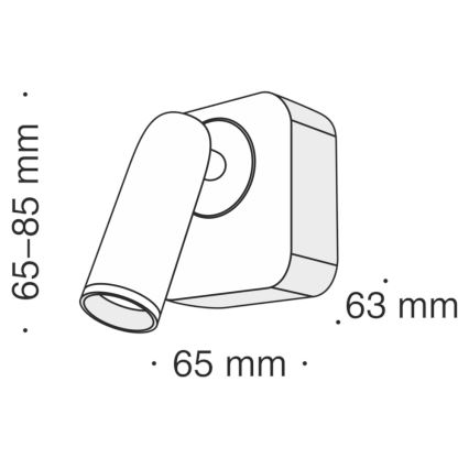 Maytoni C039WL-L3W3K - LED Zidna reflektorska svjetiljka MIRAX LED/3W/230V crna